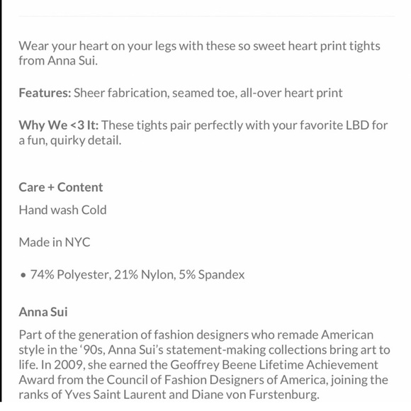 FP X ANNA SUI HEART TIGHTS - Picture 3 of 4